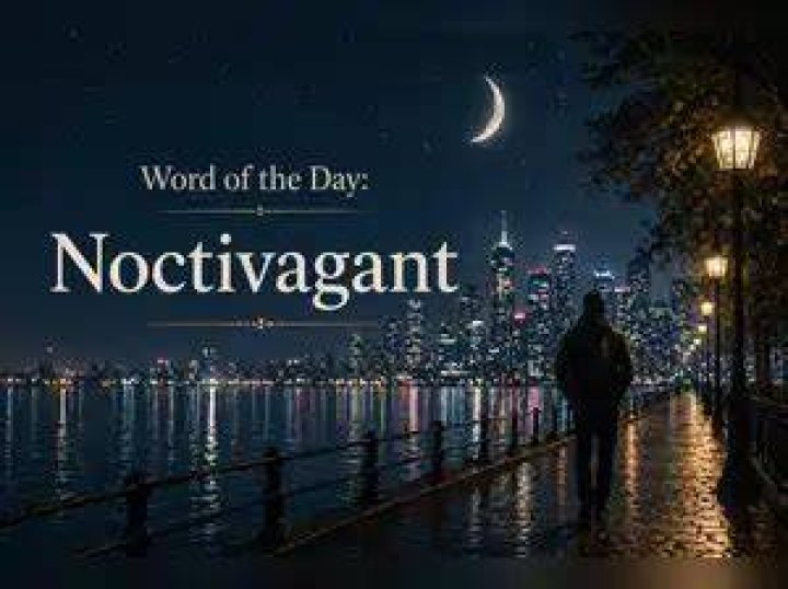 What is the meaning of the word noctivagant?